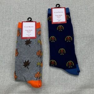Club Room Men's Printed Long Crew Socks